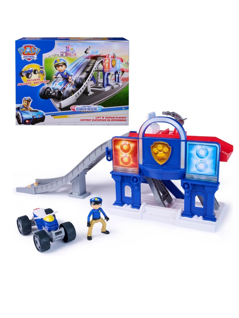 Paw Patrol Search & Rescue Lift 'N Repair Playset w/ Exclusive Figure & Vehicle